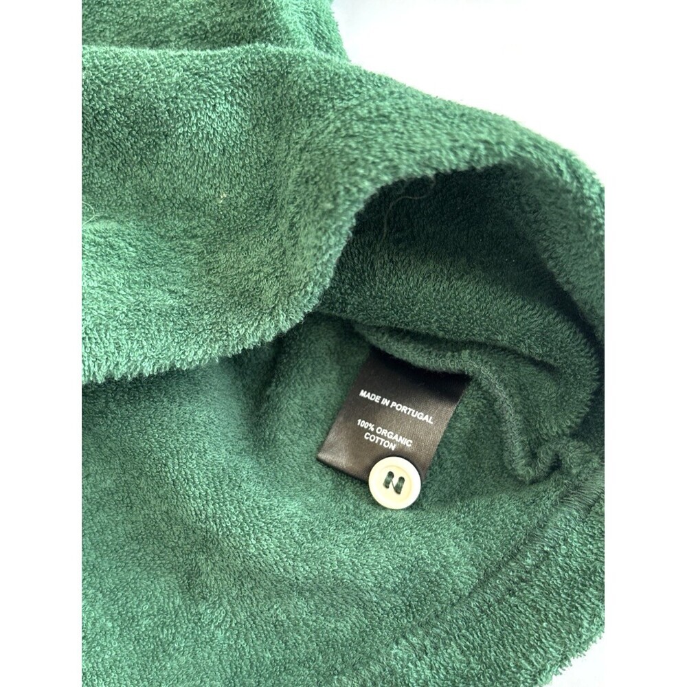 Rowing Blazers NY Terry Cropped Polo Shirt Green Organic Cotton - Medium - Picture 4 of 5